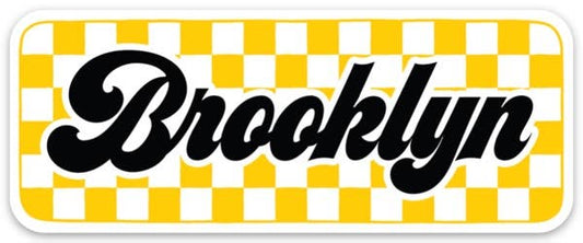 Brooklyn (Checkered) Die Cut Sticker