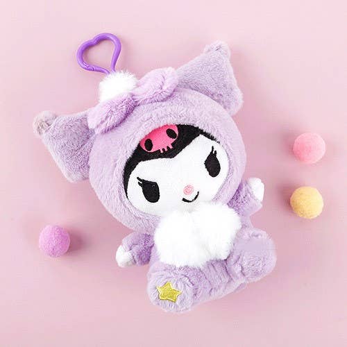 Sanrio Pastel Cozy Fluffy Costume key Ring, Bag Charm