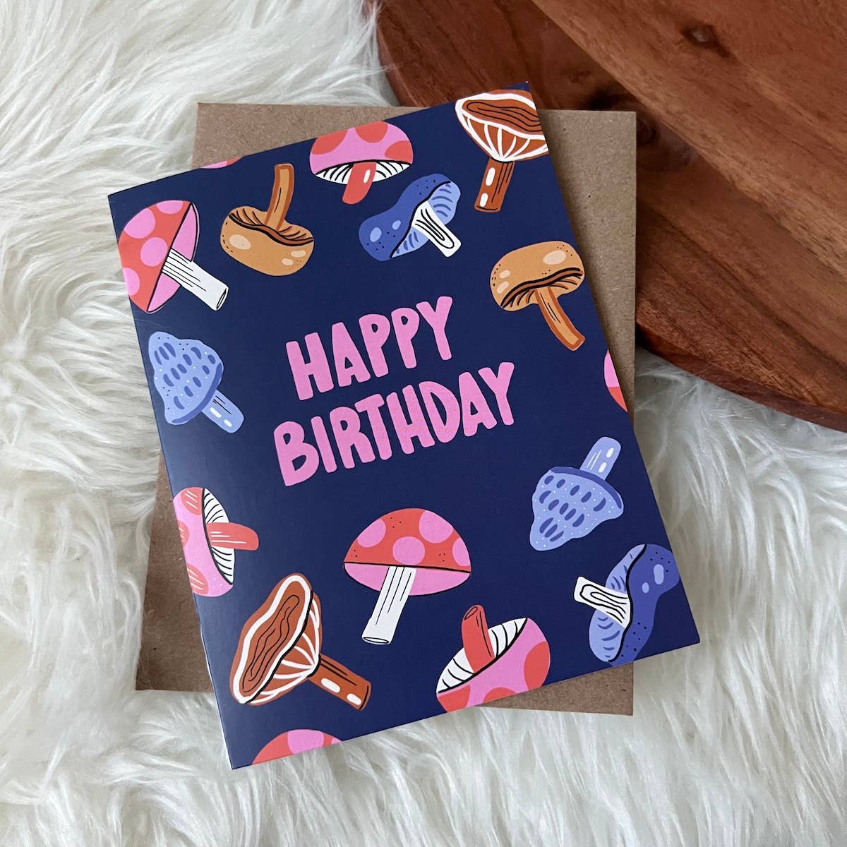 Big Moods - "Happy Birthday" Mushroom Card