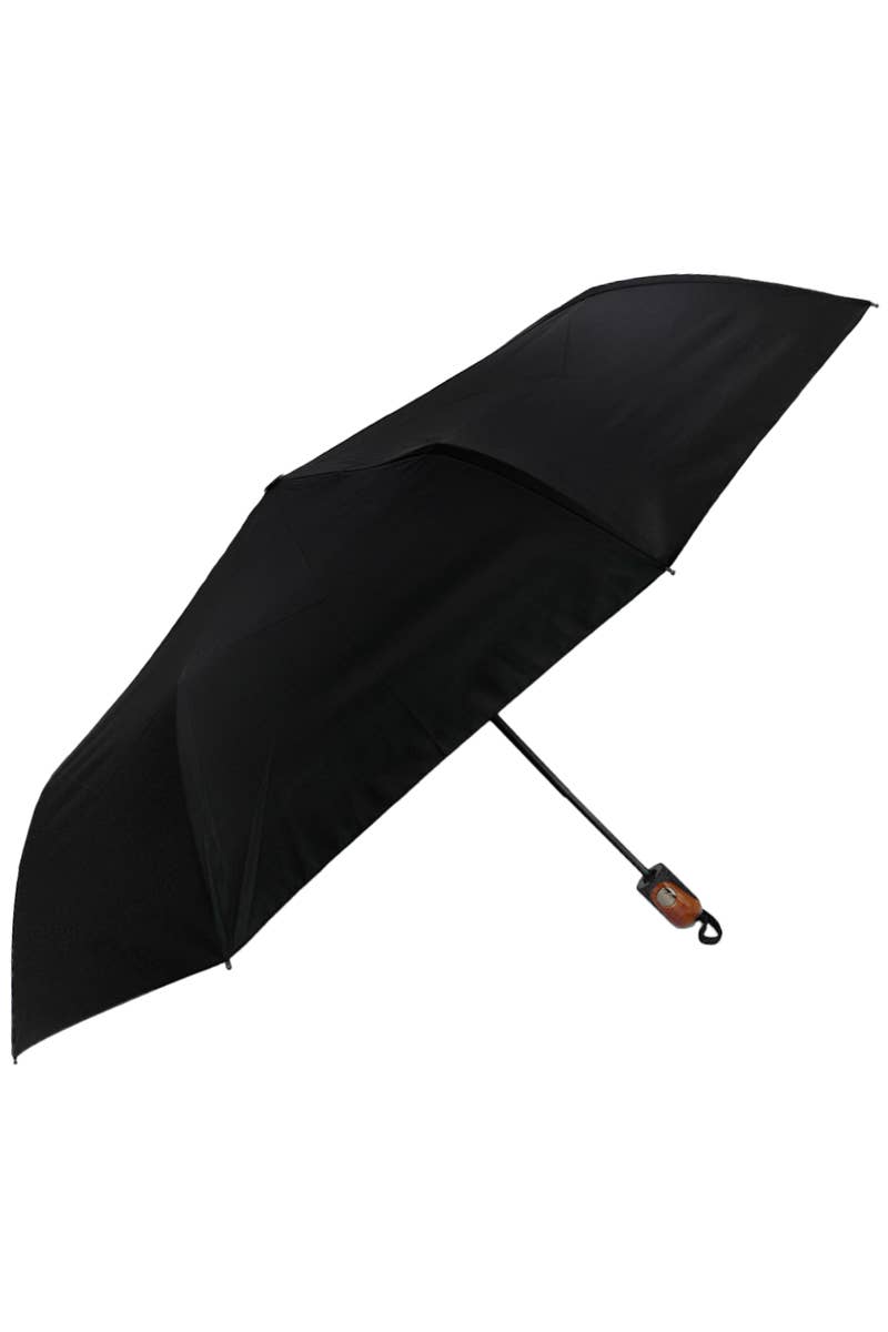 Monochrome Auto Open-fold Compact Umbrella