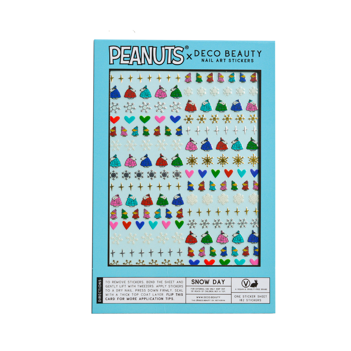 Nail Art Stickers - PEANUTS SNOW DAY