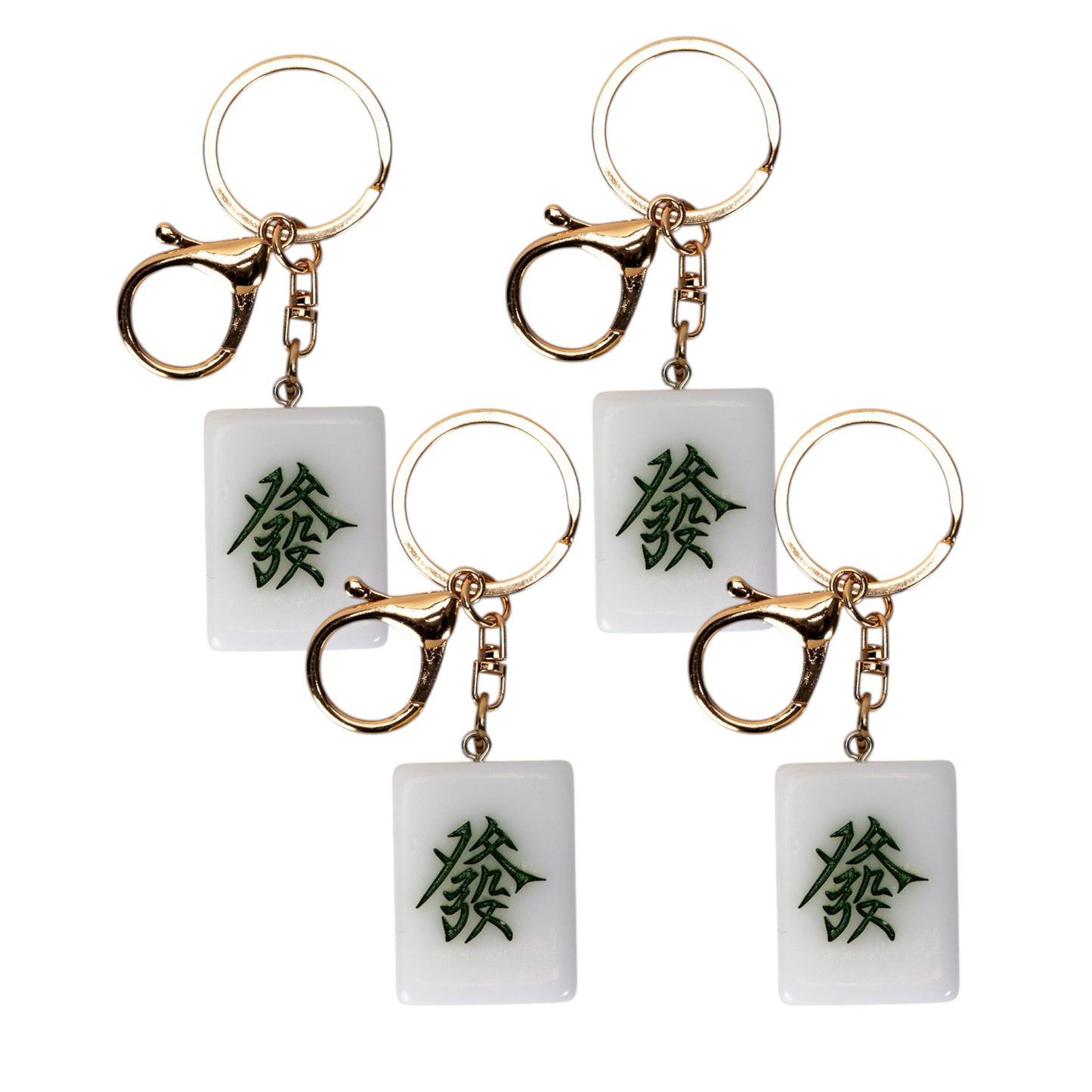Pack Mahjong Green Tile Keychains (4/60)