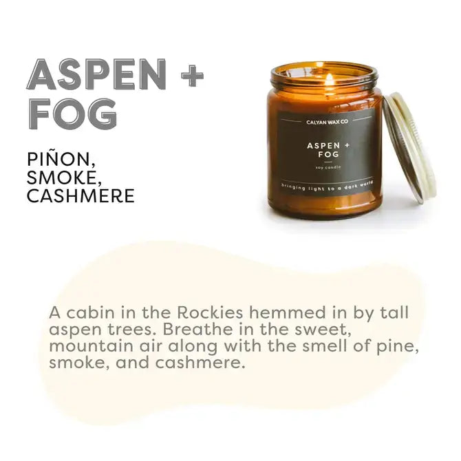 Aspen + Fog - Amber Jar Soy Candle