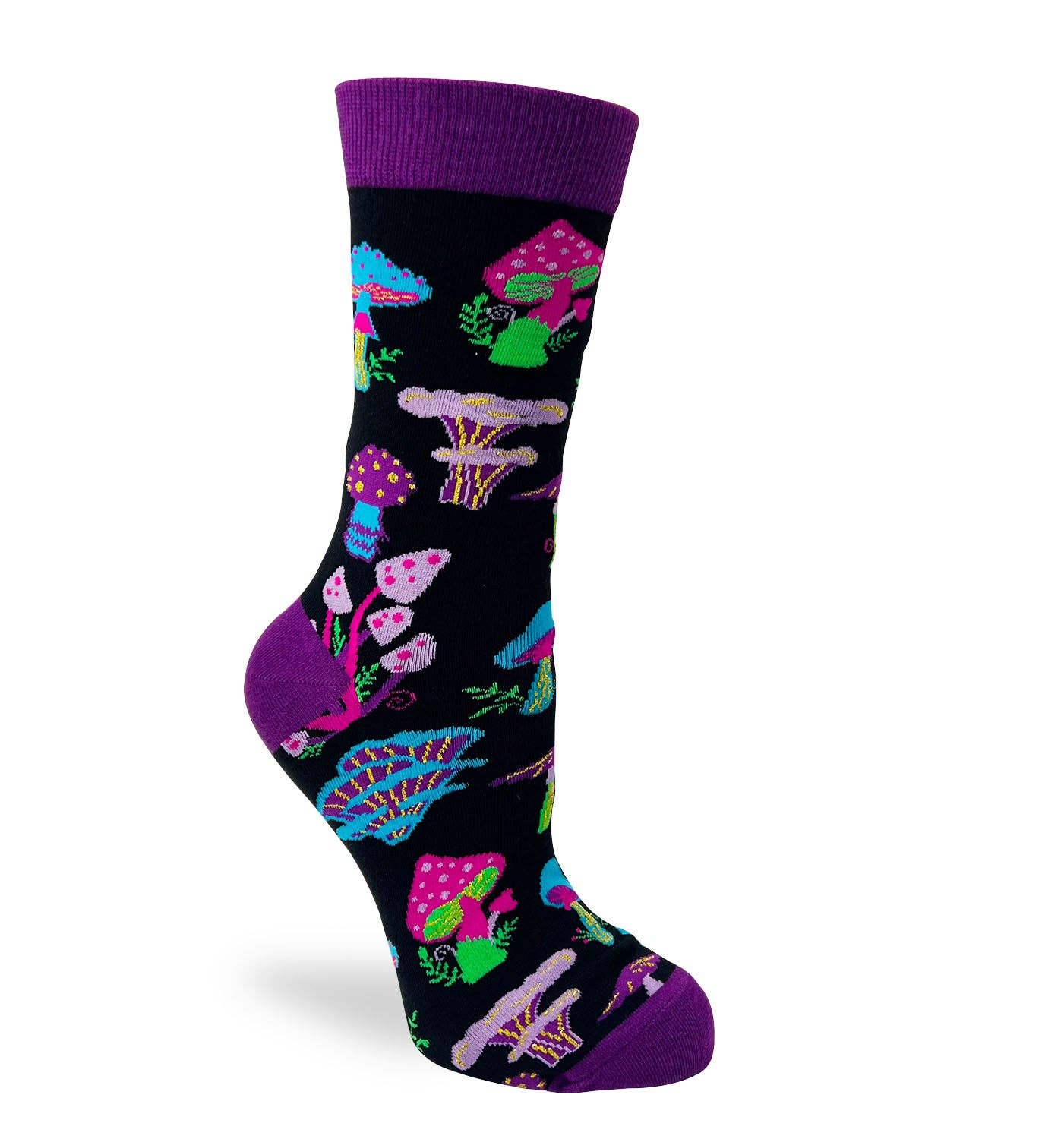 Trippy Mushrooms Women's Novelty Crew Socks