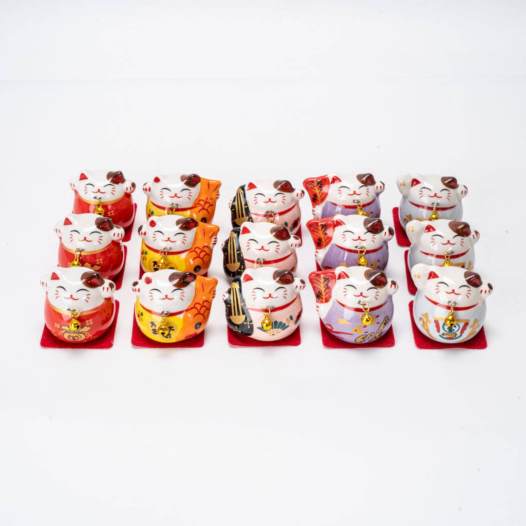 Maneki Neko Lucky Cat Figurines 2.5 Inch