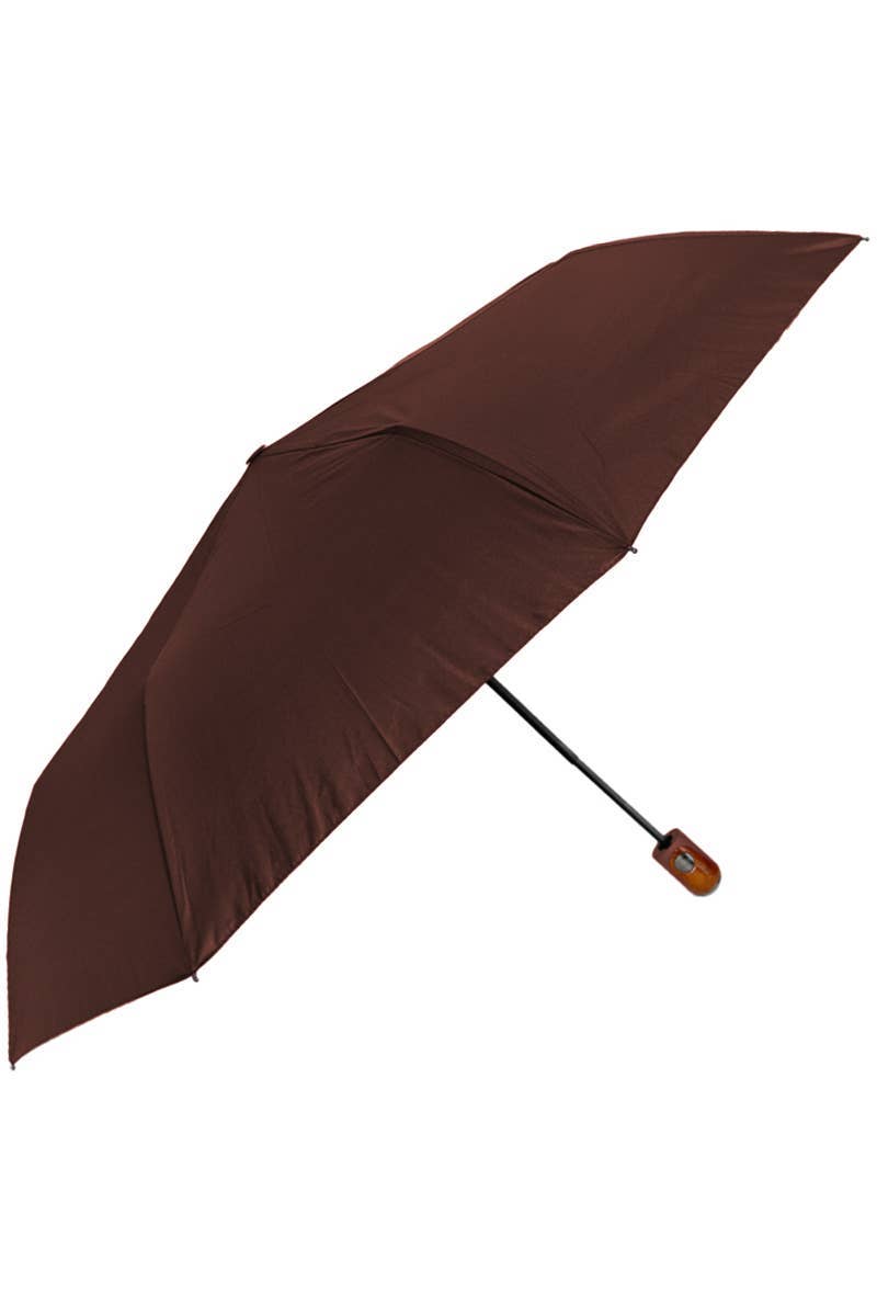 Monochrome Auto Open-fold Compact Umbrella