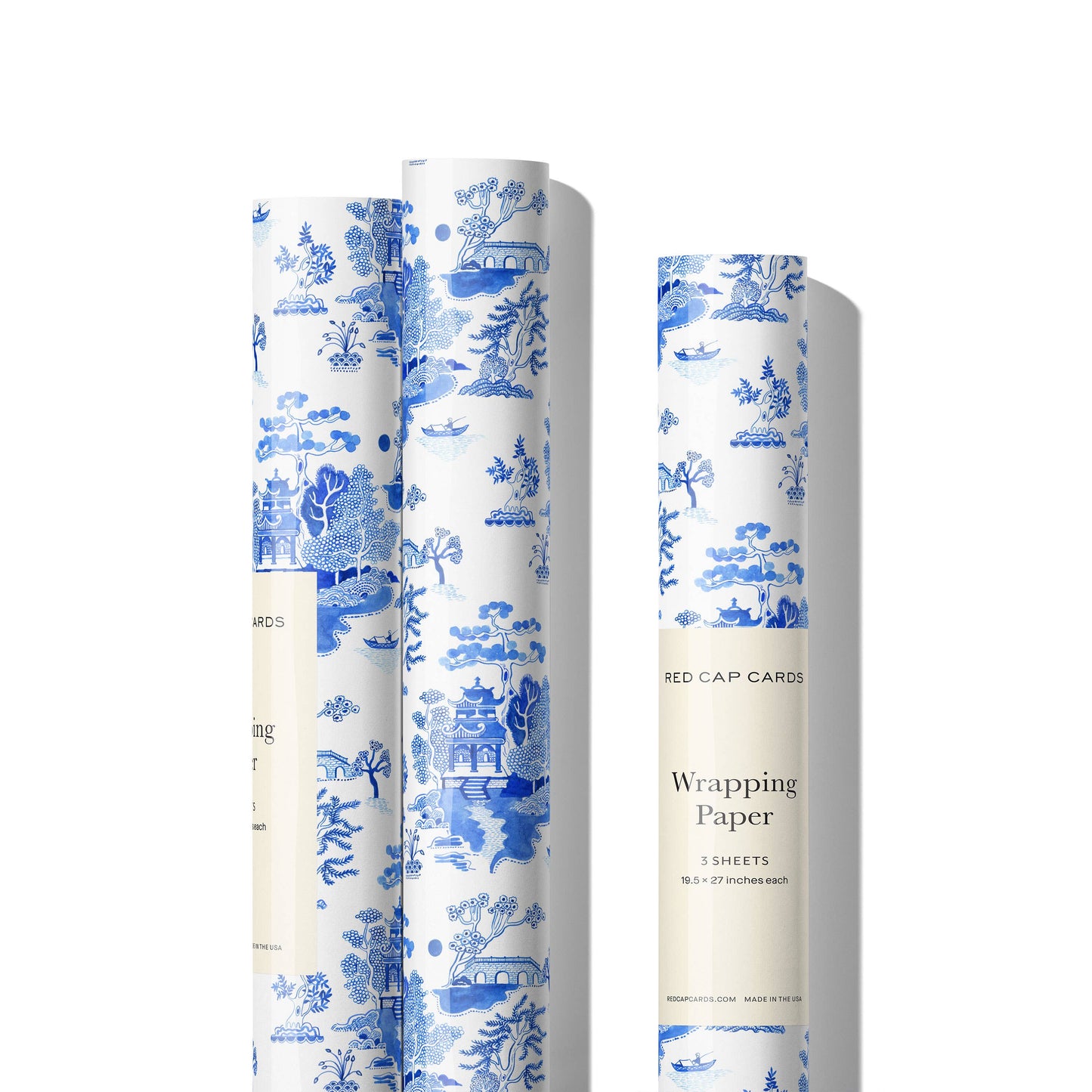Blue Chinoiserie wrapping paper
