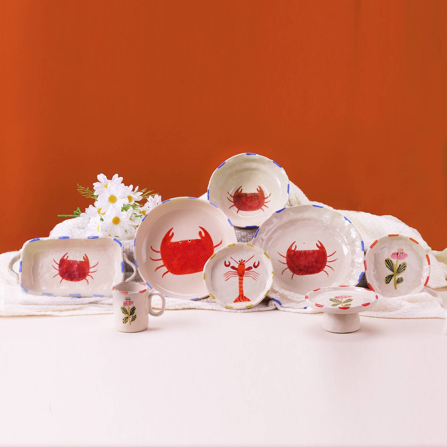 Crab Trinket Tray-Ceramic Trinket Ring Dish-Jewelry Tray