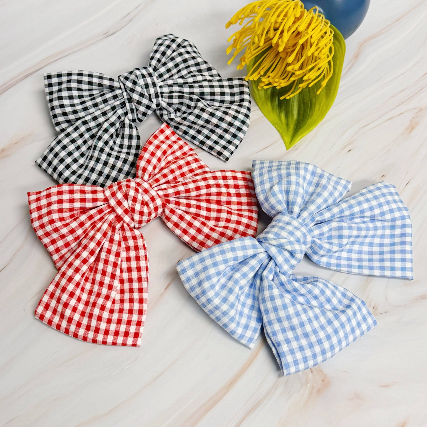Ellison+Young - Gingham Bow Pretty Bow Hair Clip