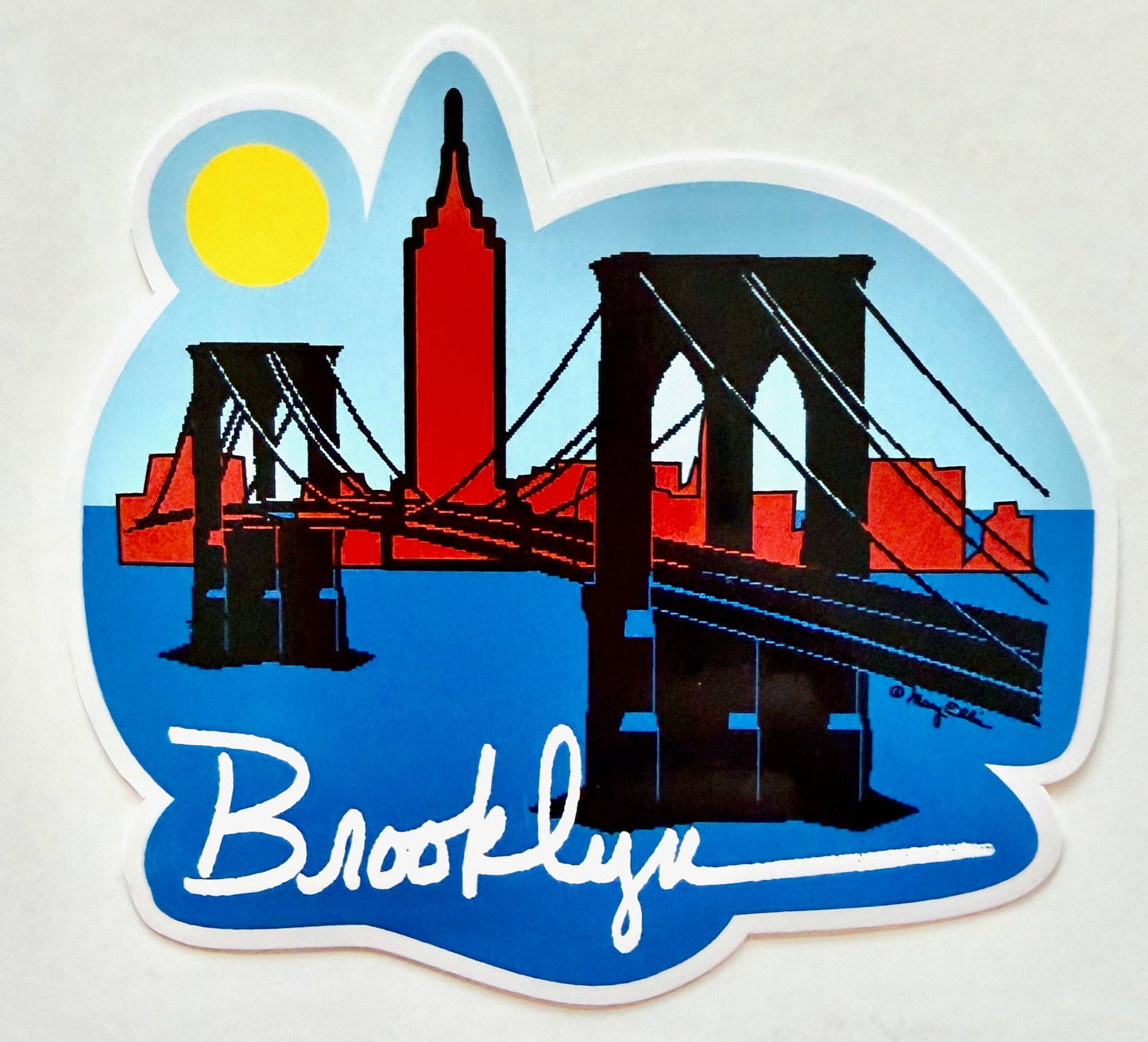 Brooklyn New York City Skyline Sticker | Brooklyn Souvenir