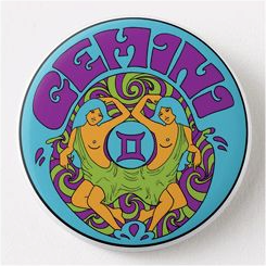 Gemini Zodiac Metal Magnet