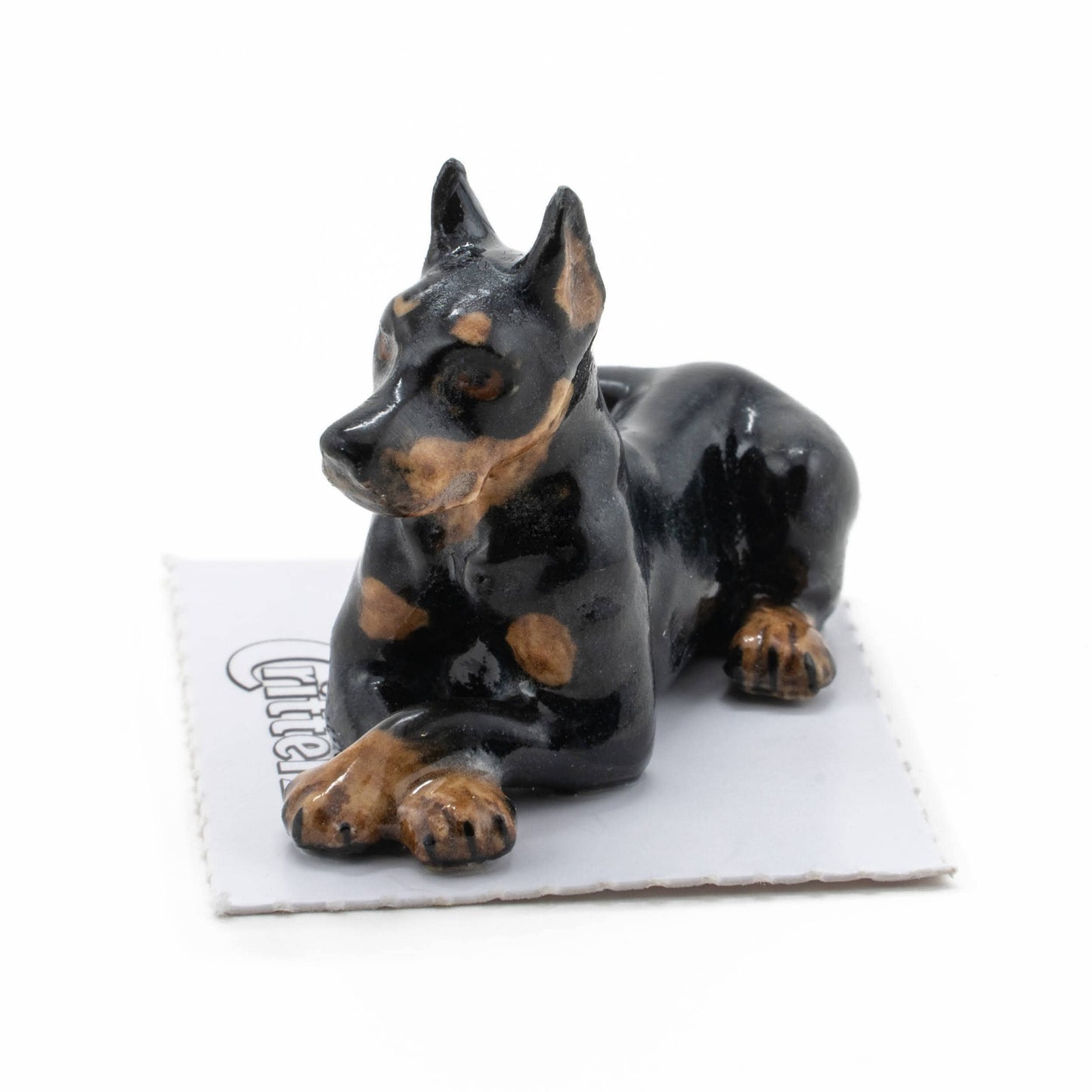 King Doberman Pinscher Porcelain Miniature