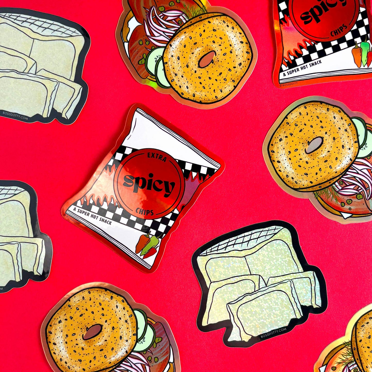 Everything Bagel with Holographic Lox Sticker