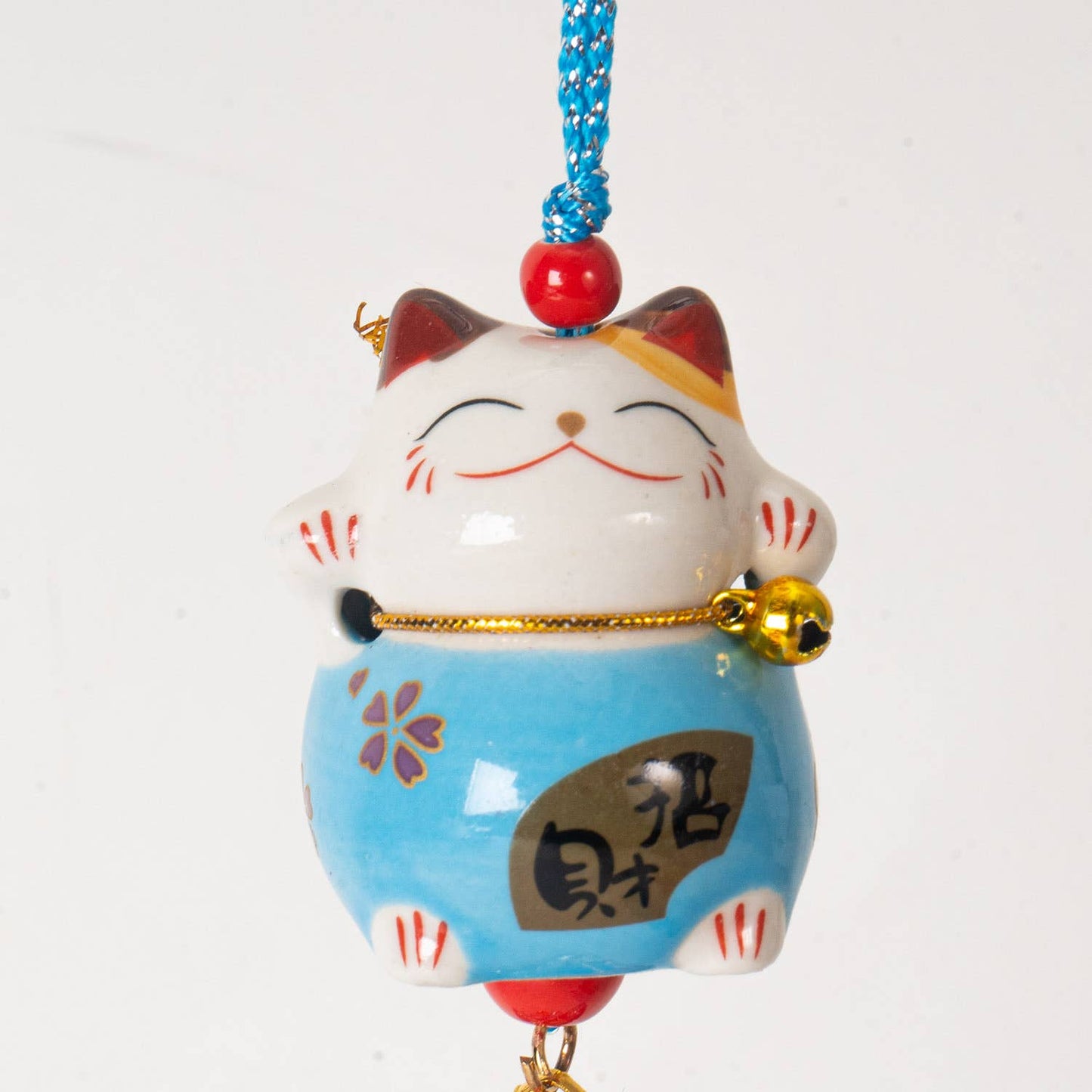 13 Inch Length Maneki Neo Lucky Cat Hanging Charm (12/120)