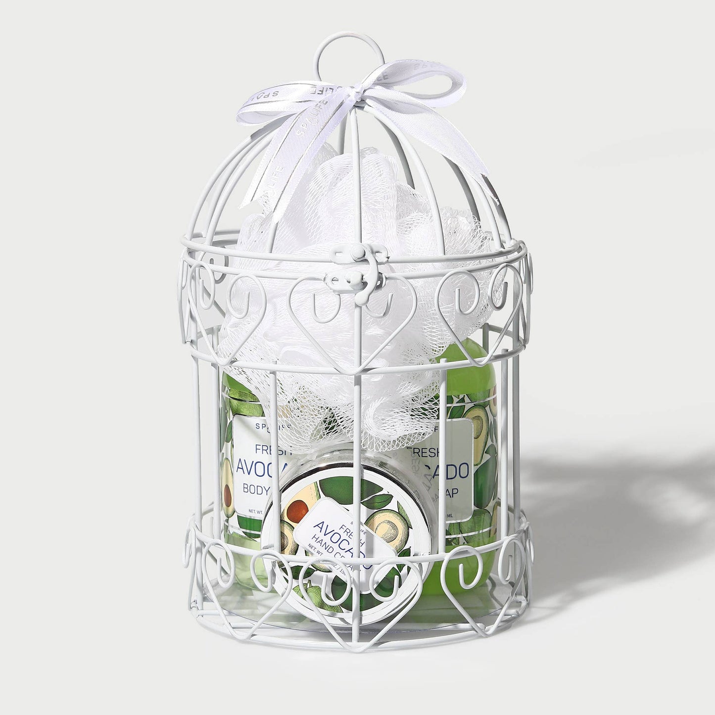 My Spa Life - Avocado Shower Bird Cage Mother's Day Gift Set - 5 Pc