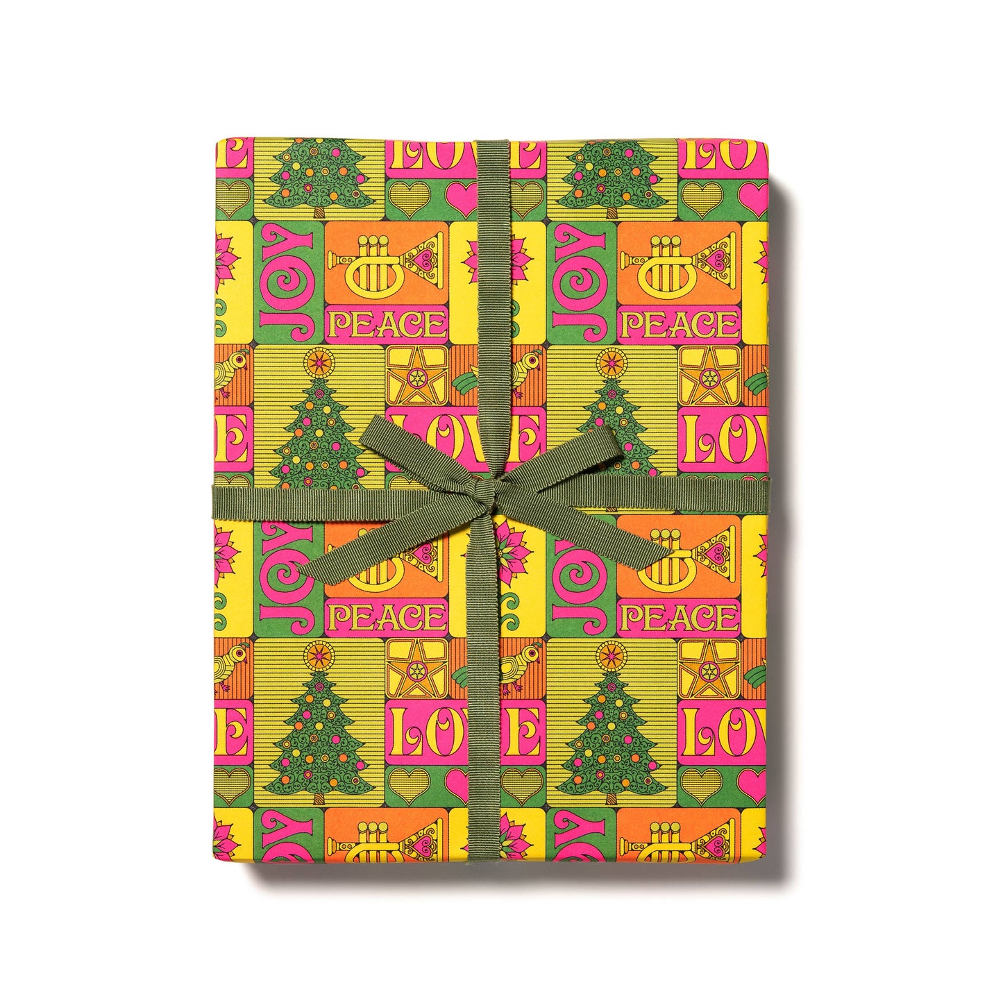 Peace, Love, Joy holiday wrapping paper