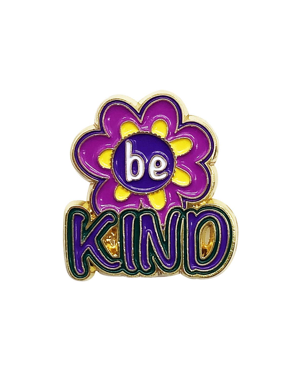 Be Kind Enamel Pin with Metal Frame