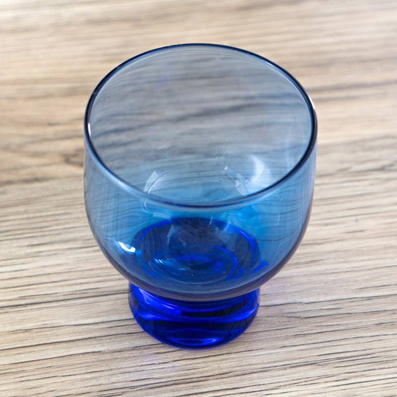 3oz Glass Sake Cup Blue