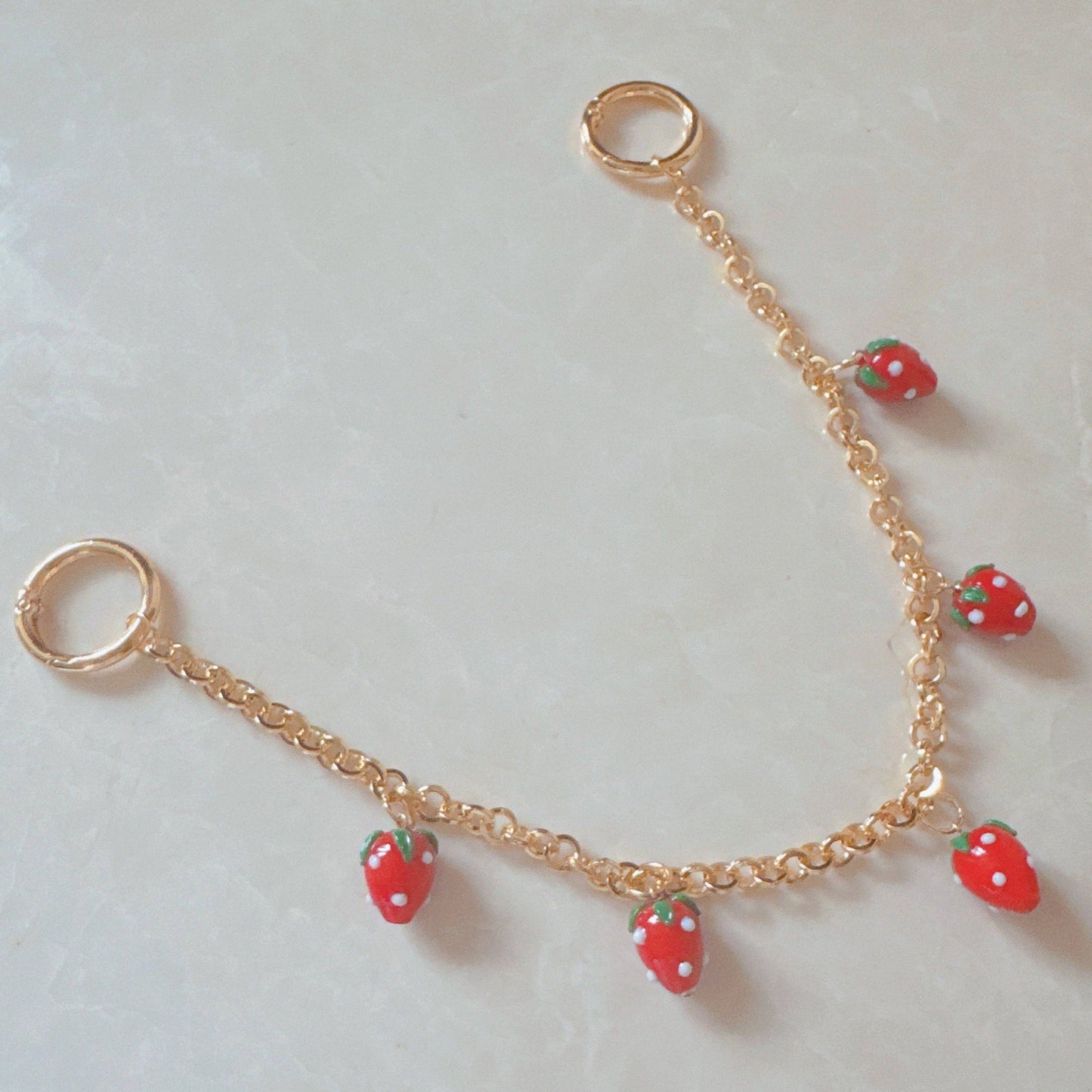 Ellison+Young - Sweet Strawberry Drops Bag Charm