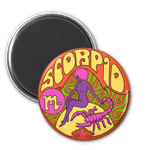 Astral Weekend - Scorpio Zodiac Metal Magnet