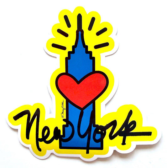 New York Skyscraper Heart Sticker | New York Decal Souvenir