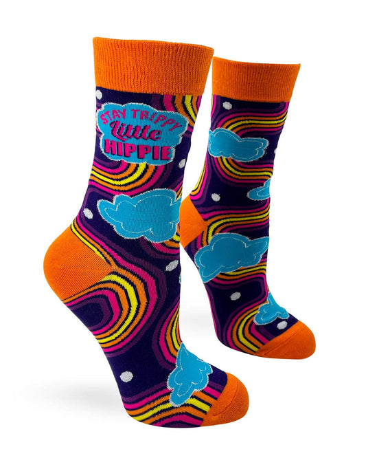 Stay-Trippy Little Hippie Women's Novelty Crew Socks