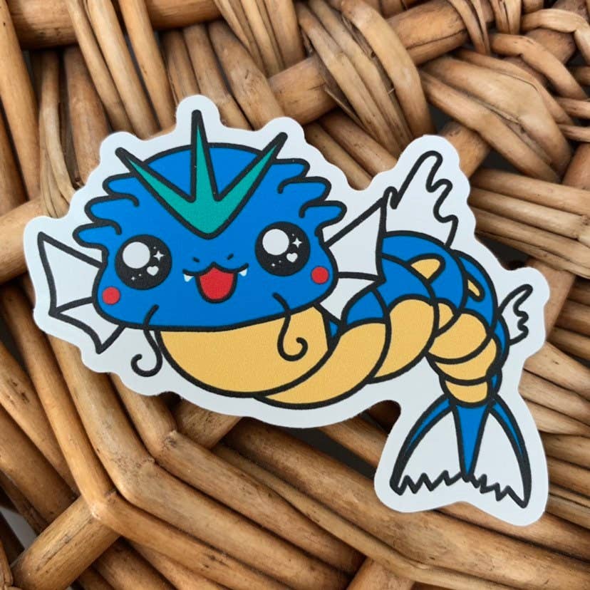 Trash Goblin - Gyarados Vinyl Sticker - Pokémon / Pokemon Sticker / Laptop Decal / Bumper Sticker / Deck Box / Sun and Moon