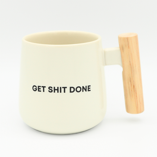 Properly Improper - Get Shit Done - Mug with Bamboo Handle