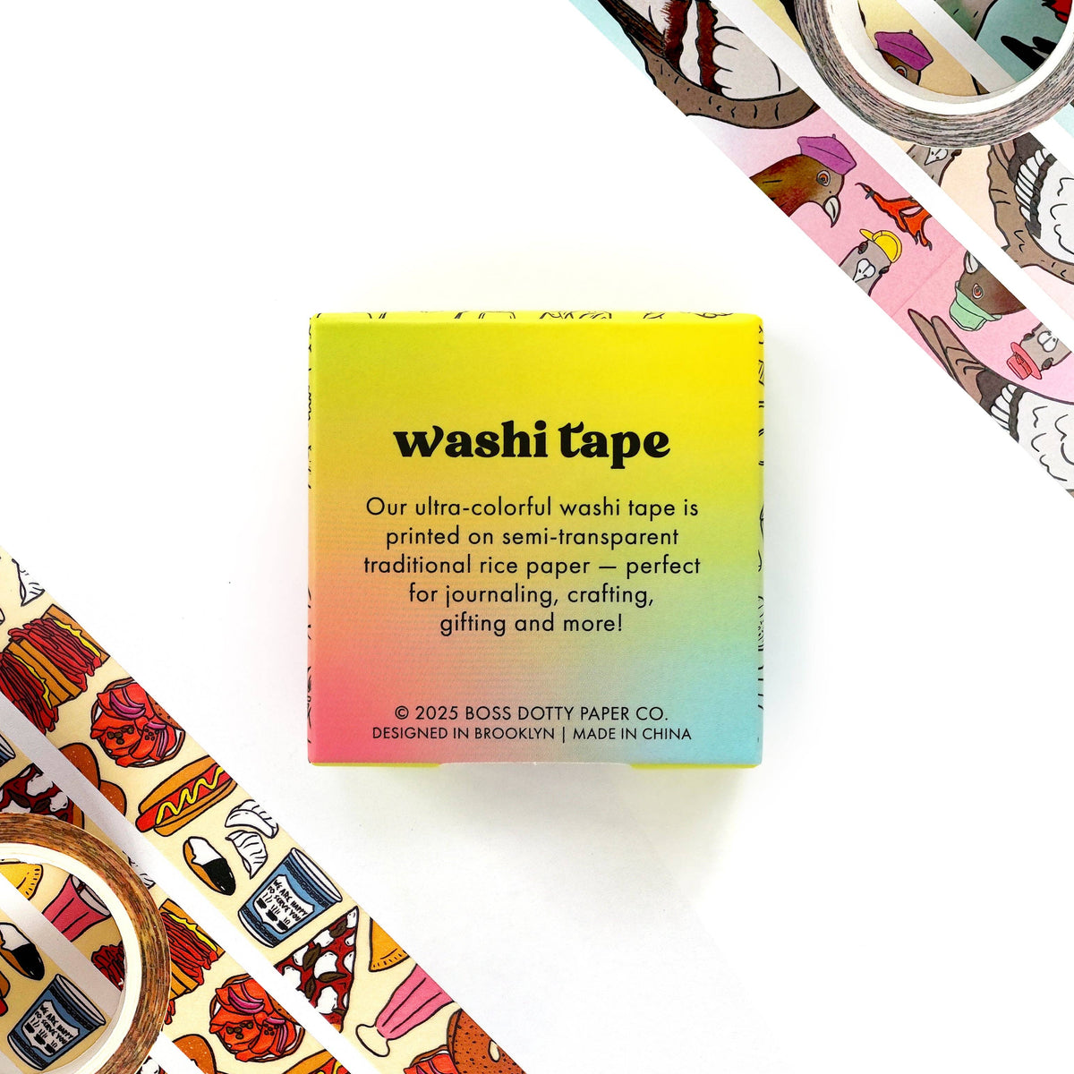 NYC Food & Pigeons Washi Tape Boxed Set