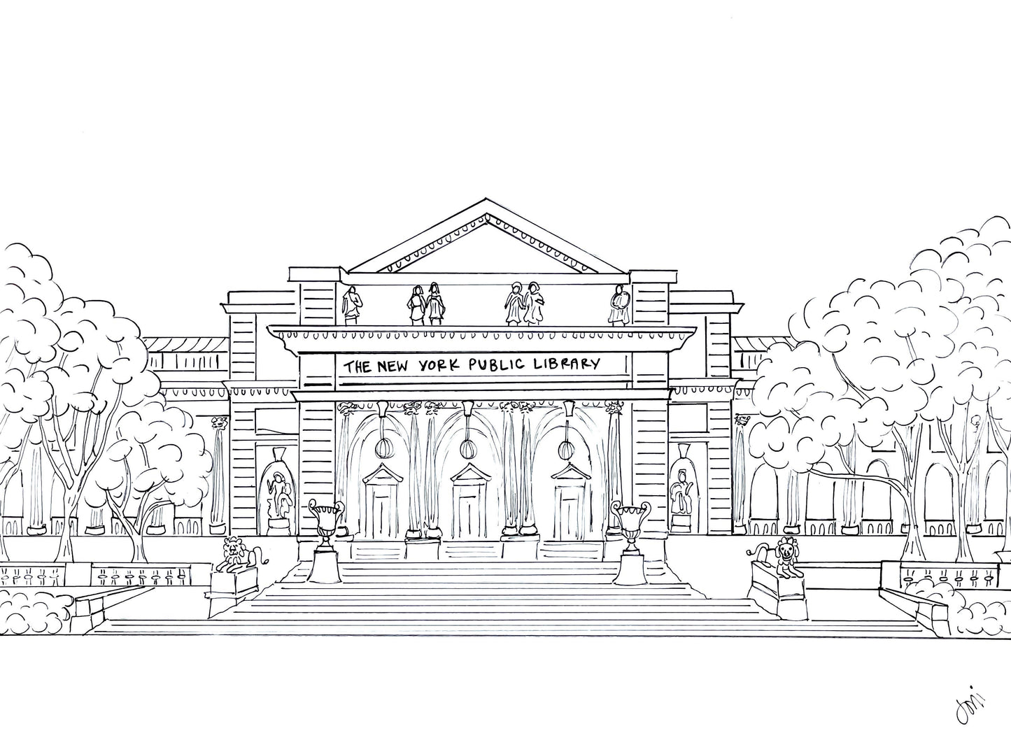 Color New York City coloring book