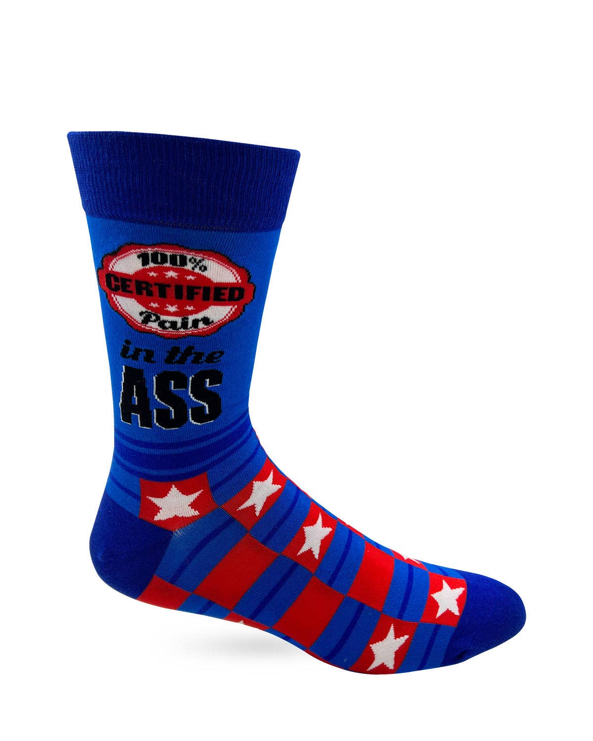 Fabdaz - 100% Certified Pain in The Ass Men's Novelty Crew Socks