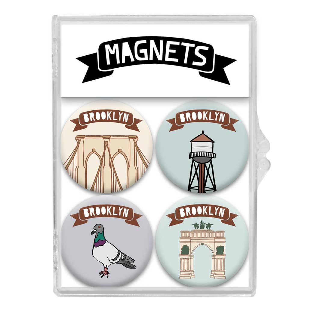Brooklyn Magnet Set NYC NY New York City BK Souvenir