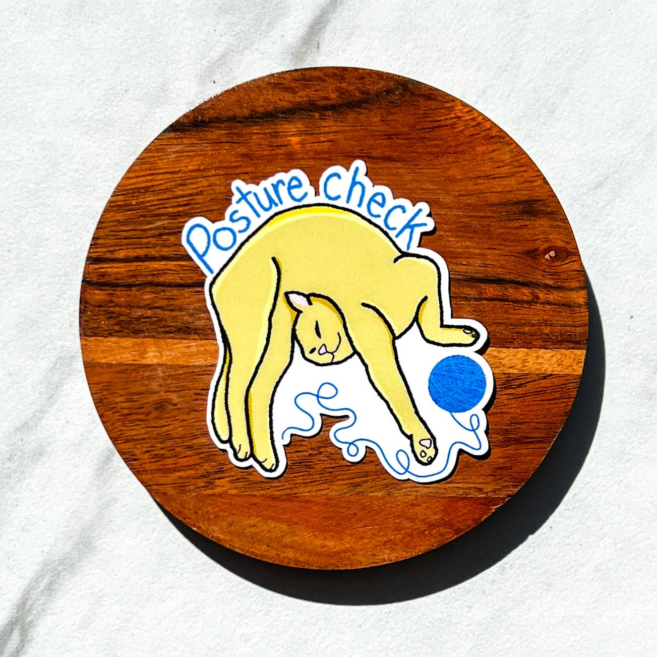 Posture check sticker
