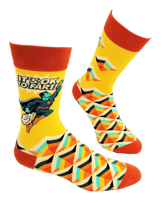 It's OK to Fart Men's Novelty Crew Socks