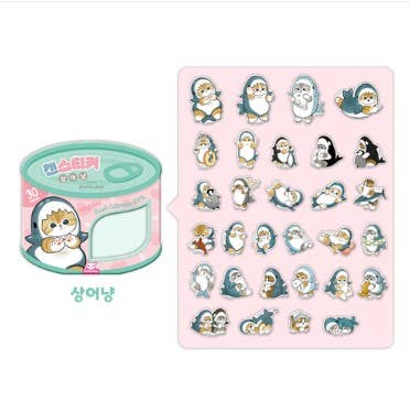 Mofusand Can Jelly 30 Stickers Set  – Shark Cat & Fruit Cat