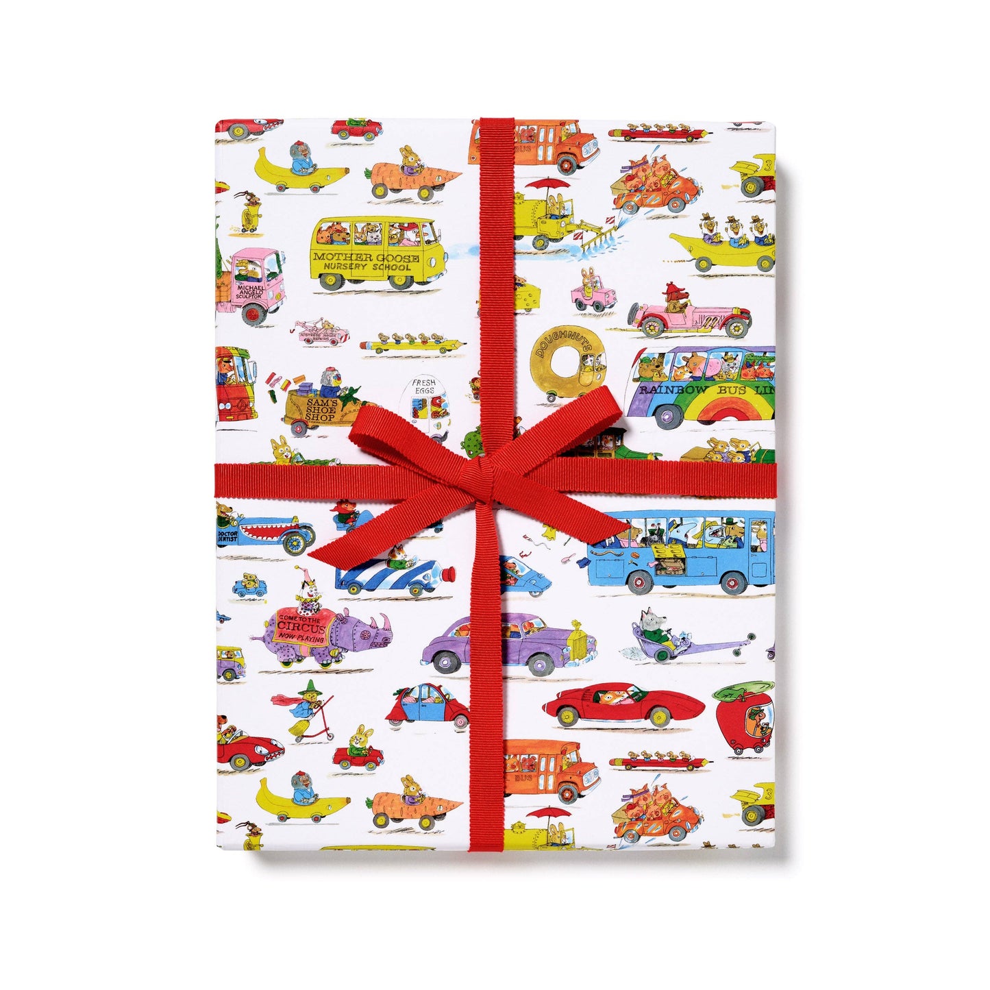 Richard Scarry Busytown Cars wrapping paper