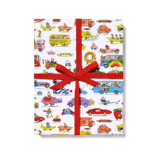 Richard Scarry Busytown Cars wrapping paper