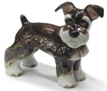 Miniature Schnauzer Northern Rose Porcelain Mini Figurine