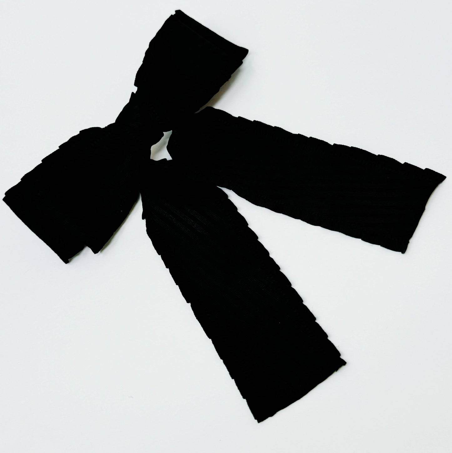 Ellison+Young - Frilled and Textured Doubled Bow Hair Clip