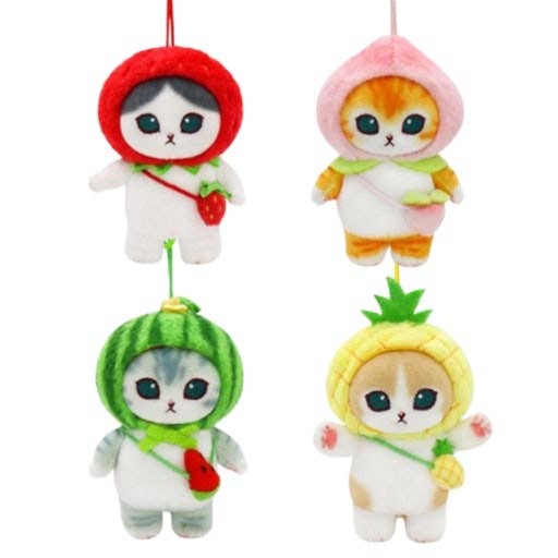NEW! MofuSand Plush Keychain  9cm– Fruit Costume Series