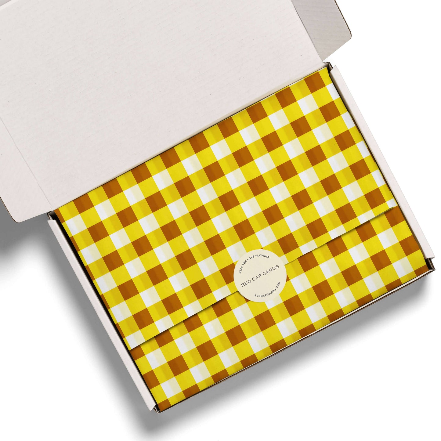 Gold and Yellow Gingham tissue paper