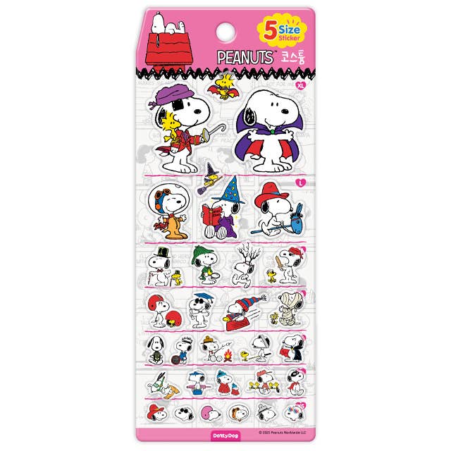Peanuts Snoopy 5 Sizes Jelly Coating Stickers