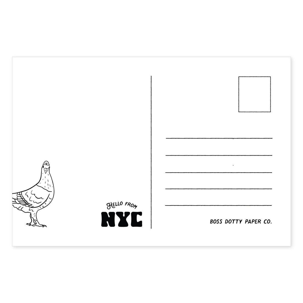 Love From New York Pigeons Postcard