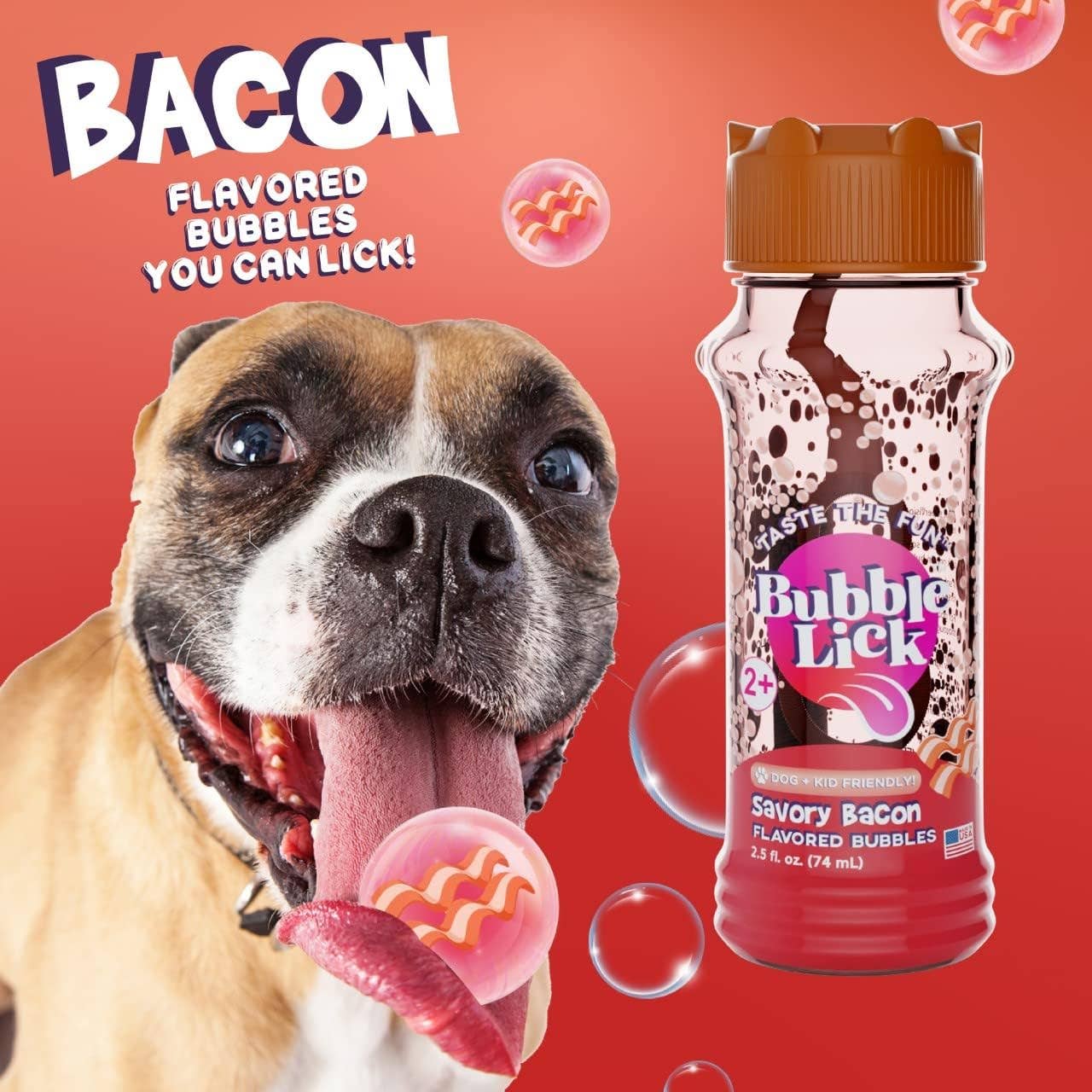 Toysmith - BubbleLick™ Pets Maple Bacon