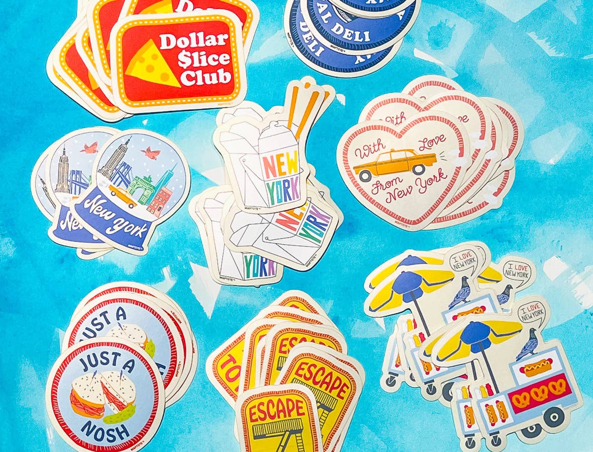Maptote - New York City Dollar Slice Club Pizza Sticker