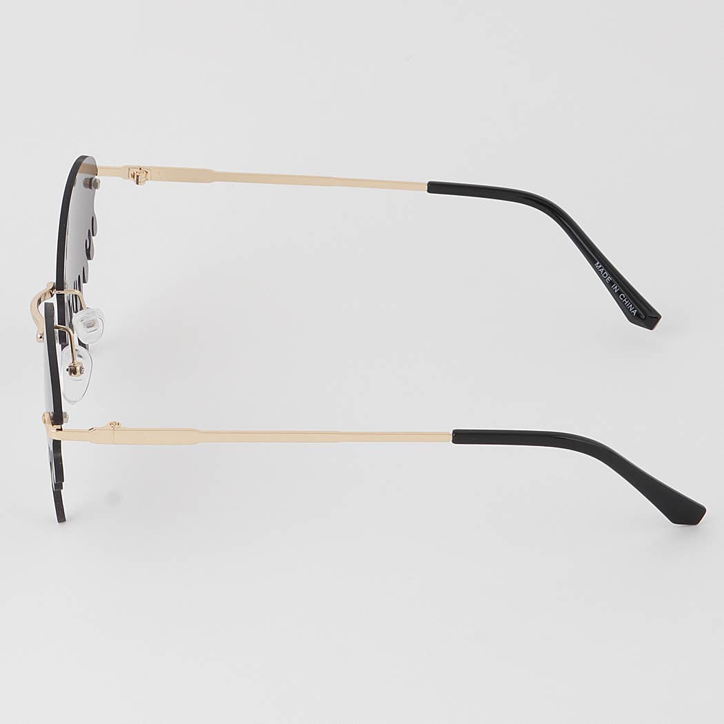 3AM BY H&D ACCESSORIES - Retro Dripping Paint Oval Sunglasses