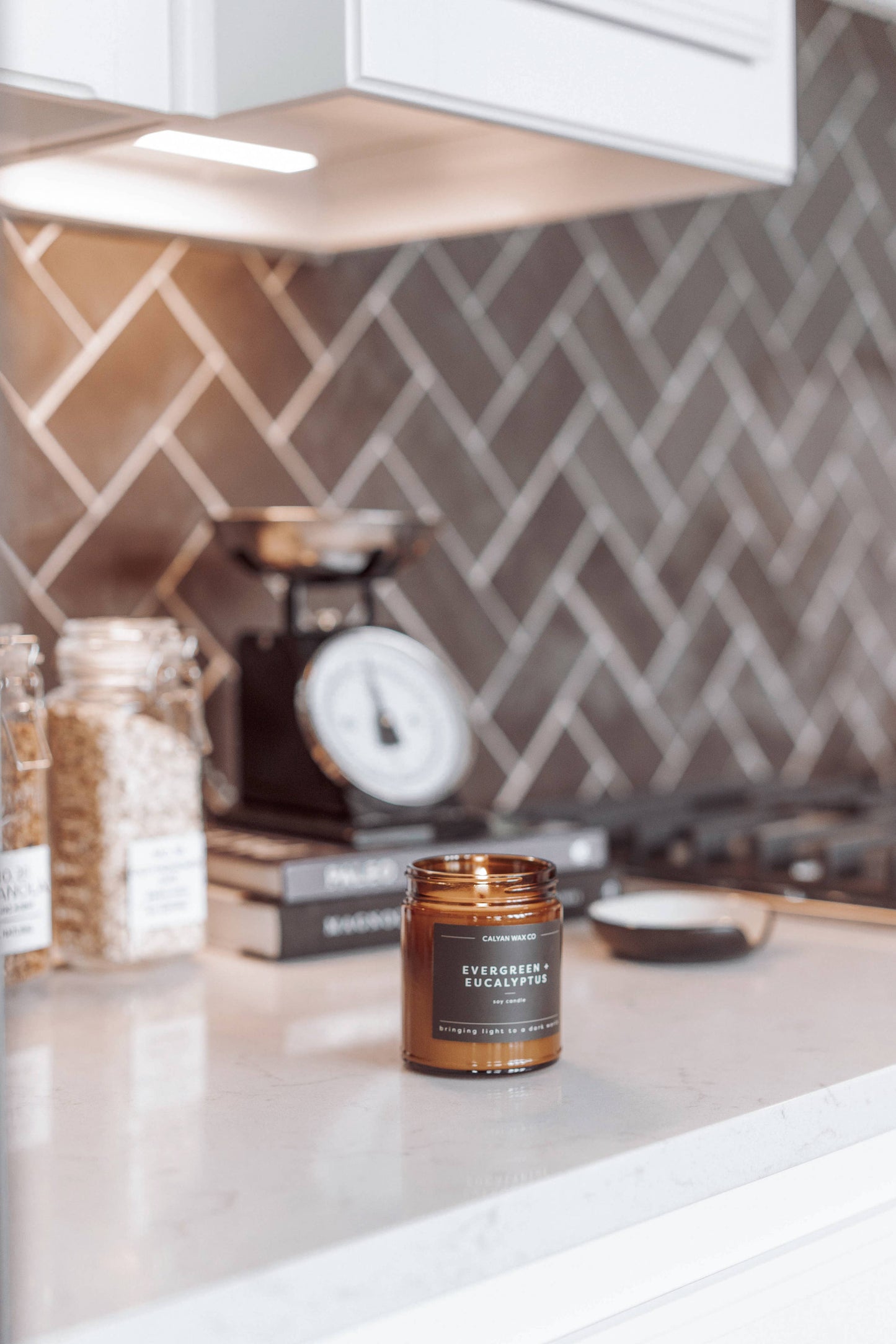 Evergreen + Eucalyptus - Amber Jar Soy Candle