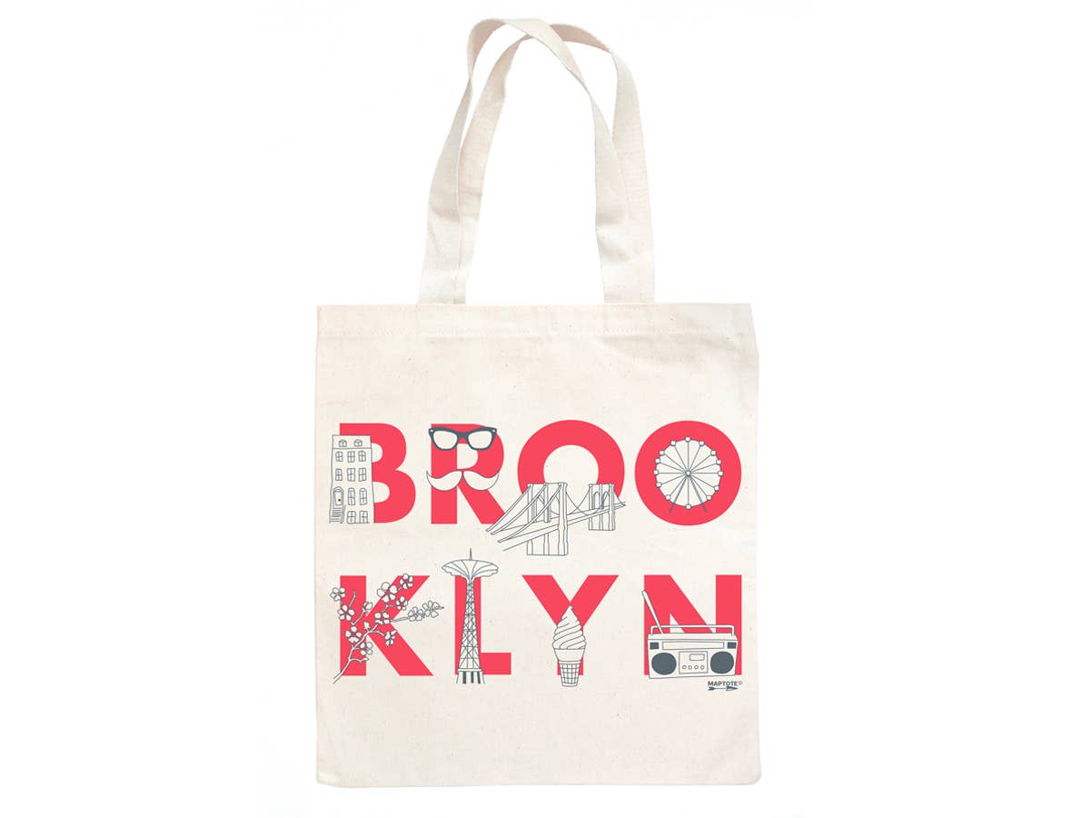 Brooklyn Font Grocery Tote