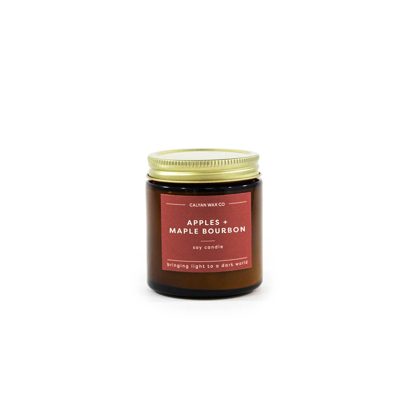Apples + Maple Bourbon - Mini Amber Jar Soy Candle