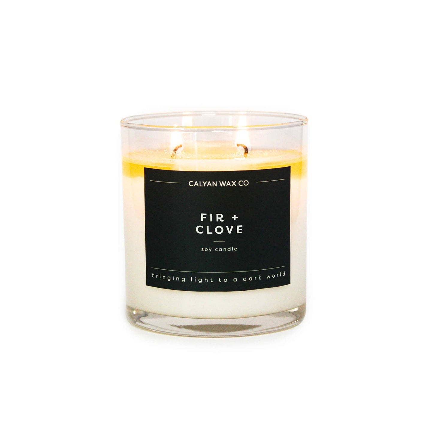 Fir + Clove - Clear Glass Tumbler Soy Candle